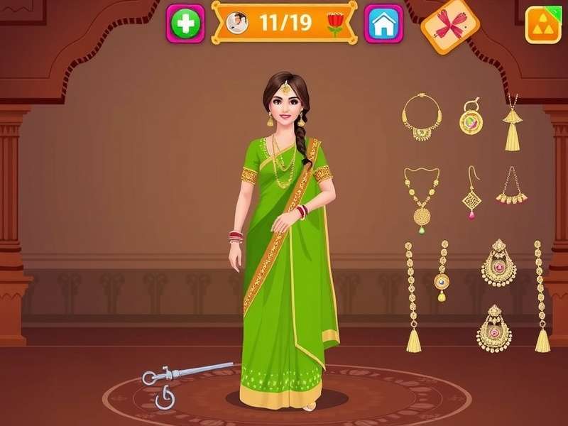 Rajasthani Folk Dress Up gameplay screenshot